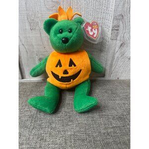 Ty Beanie Baby Tricky The Pumpkin Bear 2003 Plush